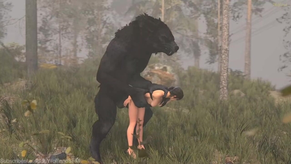 Lara Croft raped by a werewolf [3D, Tomb Raider, Werewolf]