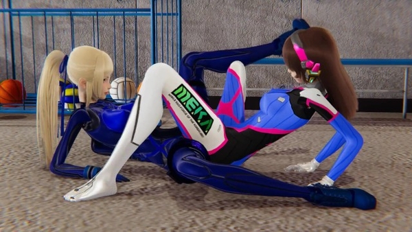 Dva overwatch) X Samus Aran (metroid) - Lesbian [Hentai, Yuri]