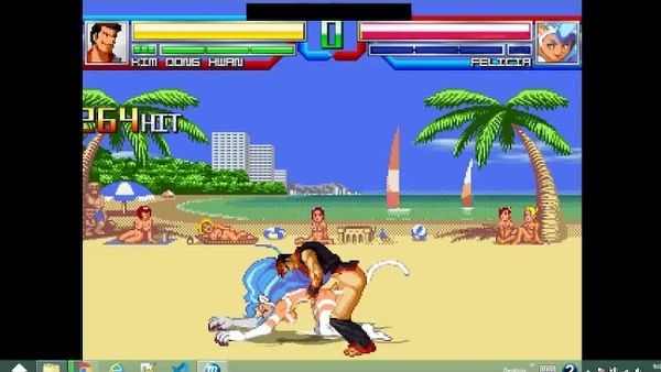 Anime Mugen Kim Dong Hwan Vs Felicia Darkstalkers [Darkstalkers, Hentai]