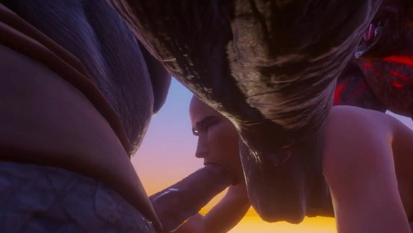 Male Gets Two Huge Furry Penis [huge Dicks] [2D, Monster, Wild Life, Yiff]