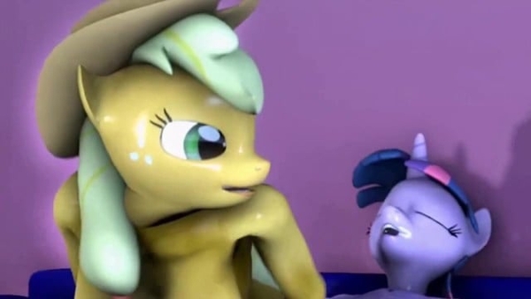 Futa Twilight Sparkle solo and with Applejack [My Young Pony (MLP)]