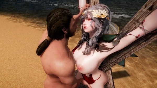 Vampire Princess X Captivity X Beach [Hentai, Skyrim]