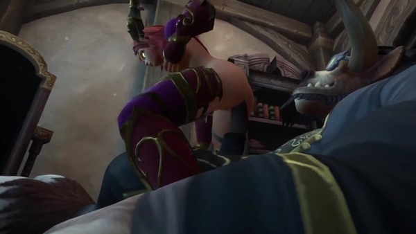 Redhead Elf Takes Tauren Dick In The Ass Warcraft Parody [Elf, World of Warcraft]