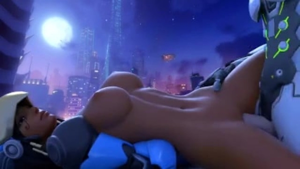 Overwatch 2 Pharah Enjoys a Public Missionary With Genji 3D Animation [3D, Overwatch]