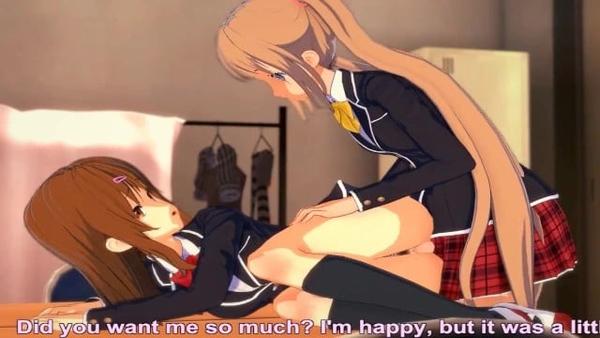 Chunnibyou Futanari Sanae Dekomori X Shinka Nibutani [Cartoon, Futanari, Hentai]
