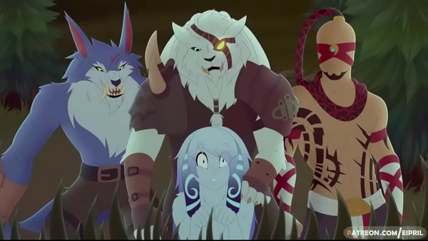 Furry girl destructed by two monster cocks [Furry, Yiff]