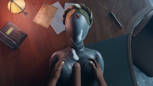 Atomic Heart No Hands Black Dude Boobs Sex Robot Girl Huge Tits Cum On The Face Titjob Animation [Atomic Heart, Dark skin]
