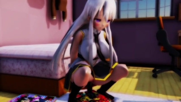 Azur Lane White Haired Teen Solo Masturbation [3D, Azur lane, Hentai, MMD]