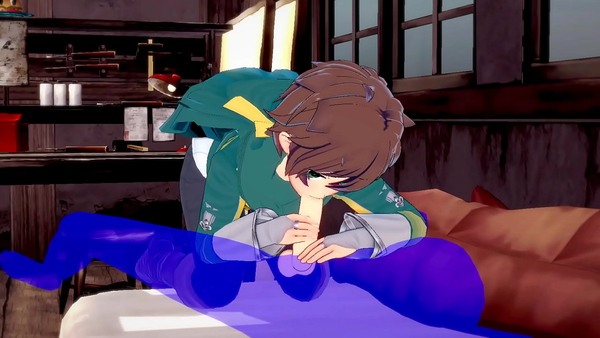 Konosuba Yaoi - Kazuma Blowjob With Cum In His Mouth - Japanese Asian Manga Anime Game Porn Gay [Konosuba, Yaoi]