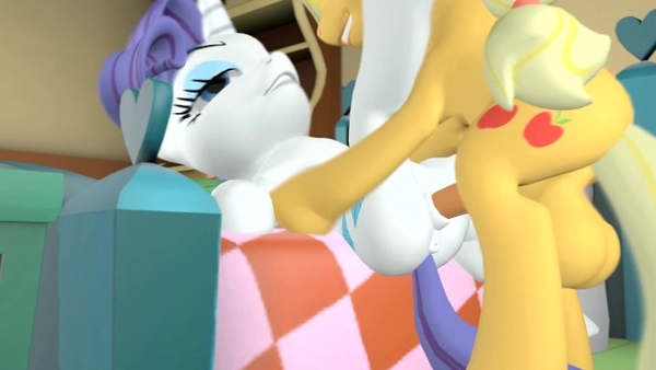 Rarity and AJ [SFM] Futa [Horse, My Young Pony (MLP), SFM]