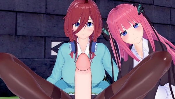 The Quintessential Quintuplets Pov Threesome Sex With Miku and Nino [Uncensored]