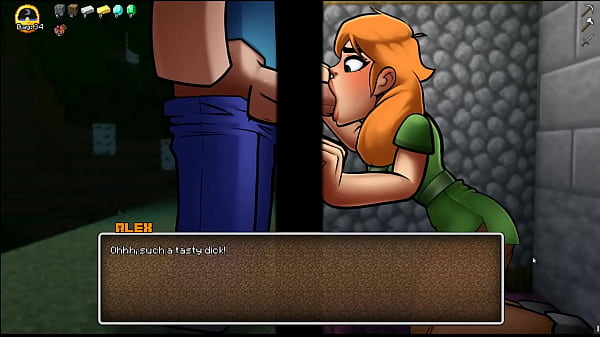 Hornycraft [parody Hentai Game Pornplay ] Ep4 Alex is Blowing Steve Through A Minecraft Gloryhole [Cartoon, Games, Minecraft]