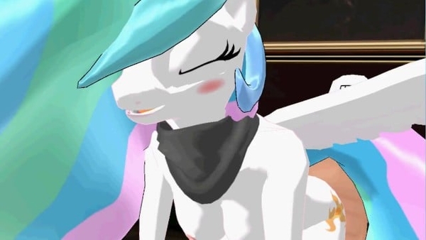 Humanoid Celestia is Fucked and Creampied By Human [3D, Furry, My Young Pony (MLP)]