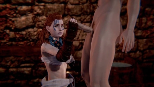 Redhead slut Aloy from Horizon Zero Dawn loves to take care of a huge cock in every way [3D, Horizon Zero Dawn]