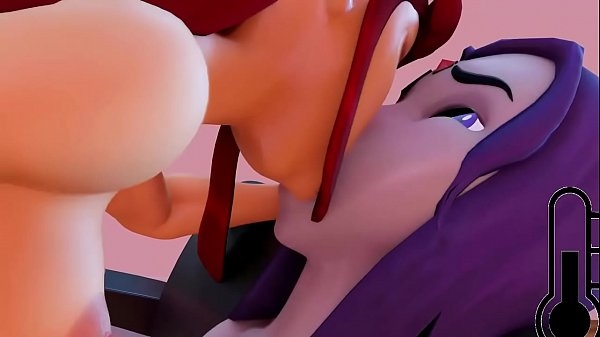 Raven Fucks Starfires Wet Pussy With Her Futa Dick 3D Animation [3D, Futanari, Teen Titans]