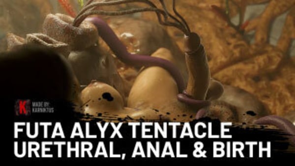 [COMMISSION] Futa Alyx Tentacle Urethral and Anal and Birth [3D, Half-Life]