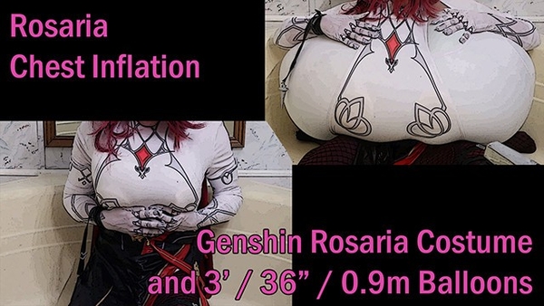 Rosaria - Wild girl from Genshin Impact in real life giant breast inflation [Breast expansion, Genshin Impact]