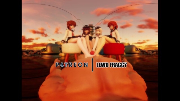 Kantai Compilation - Destroyers Quartet Footjob [5k Uncensored Virtual Reality Hentai] [Hentai, VR]