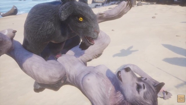 Lunatic Life Rasha Furry Wolf Girl at the Beach [Wild Life, Yiff]