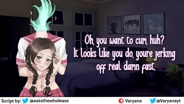 Horny FUTA girl sucks her own cock in wild ASMR session [Asmr, Cartoon, Hentai]