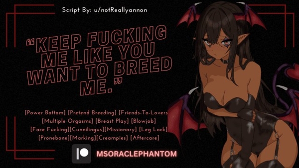 F4M Tomboy Succubus Rewards Her Best Friend Multiple Orgasms Creampie Erotic Audio [Breeding, Succubus]