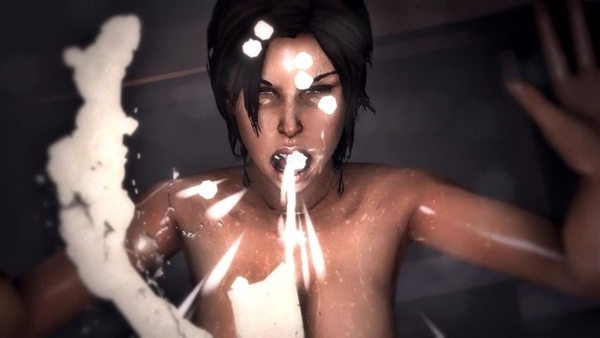 Game Over Girls: Lara Croft (Tomb Raider) - Cum Vomit Scene Loop [3D, BDSM, Games, Tomb Raider]