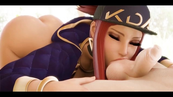 Akali Kda Sucking Testicles League of Legends Animation [3D, Hentai, SFM]