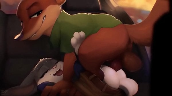 Judy and Nick fucking on a backseat in Zootopisa porn action [Cartoon, Monster, Zootopia]