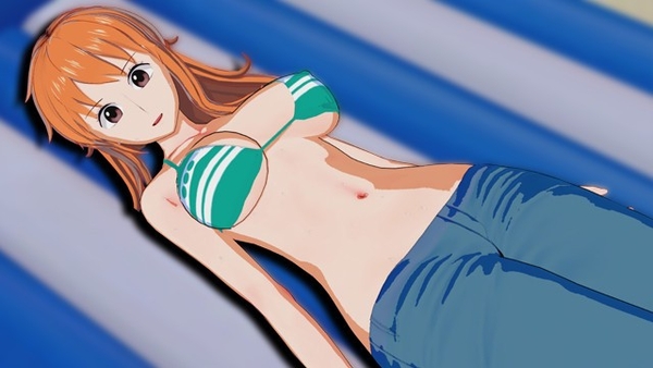 Nami - Redhead teen fucked while standing in One Piece hentai porn video [3D, One Piece, Uncensored]