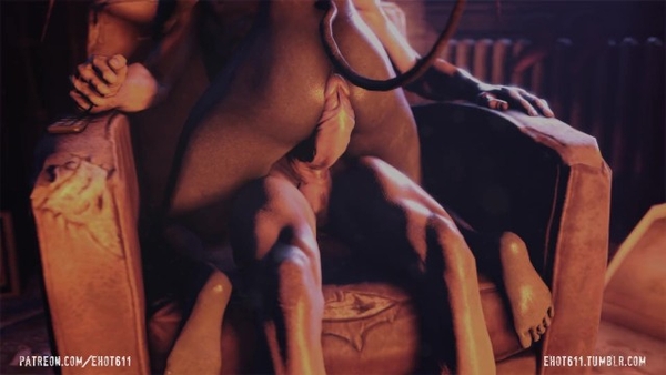 Dantes Xmas Night with a Horny Succubus Elf [3D, Devil may cry, Elf, Futanari, Hentai, SFM, Succubus]