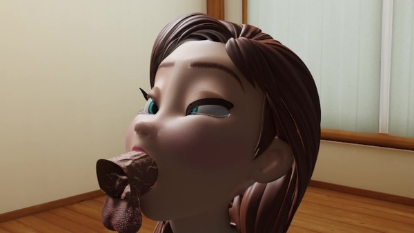 3D Anna From Frozen Blowjob No Sound [3D, Frozen]