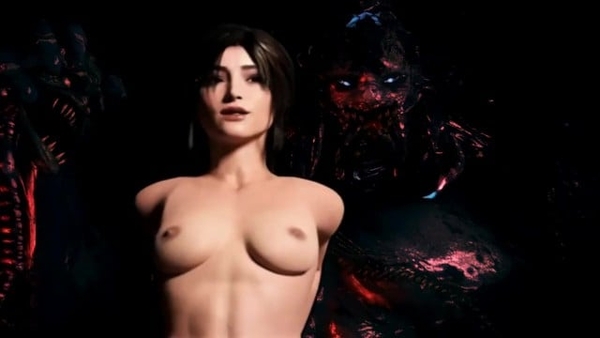 Lara Croft Fucks Her Way Out of Monsters Lair [Monster, Tomb Raider]