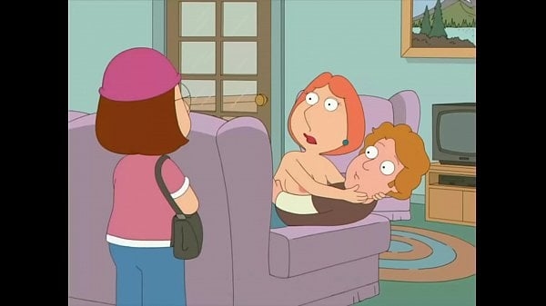 Horny Lois and Meg from Family Guy share one dick in nasty threesome [Family Guy, Hentai]