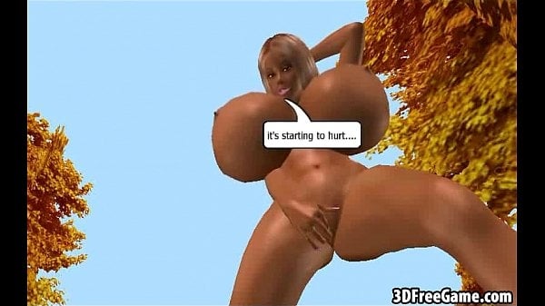 Blonde 3D Babe Gets Fucked Hard Outdoors with Massive Tits on Display [3D, Hentai]