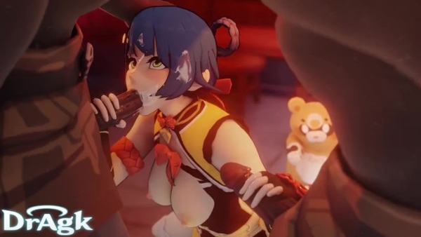 Xiangling from Genshin Impact Enjoying the Taste of Big Hilichurl Cock - Blowjob 3d 60 Fps [3D, Artists, Cartoon, Genshin Impact]