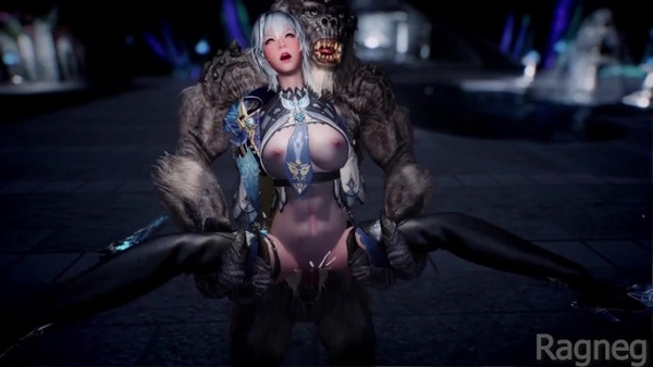 Eula Gets Trolled anime Public Skyrim Genshin Impact Eula Monster Outdoor Genshin Impact Troll [Cartoon, Hentai, Monster]
