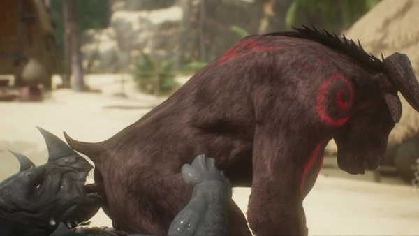 Minotaur Cums A Lot from Being Fucked By Rhino (gulhragg) insane Life Furry [3D, Monster]
