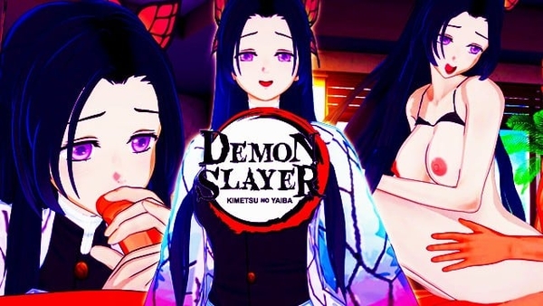 Kanae Kocho - Sloppy sucking before fucking from behind in Demon Slayer hentai porn [Demon Slayer, Hentai, Uncensored]