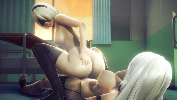 2b Learns About Lewd Satisfaction With Futa 2a(3d Porn)[nier: Automata] [Hentai]