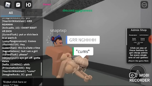 Horny couple enjoys hardcore sex in Roblox [Roblox]