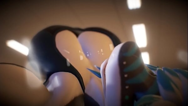 Shark girl shows off her massive boobs in the gym, sucks cock later [MMD, Rwby, SFM]