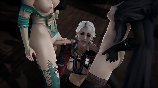 The Witcher Triple Futanari - Ciri Has Sex With Triss And Yennefer [Futanari, The Witcher]