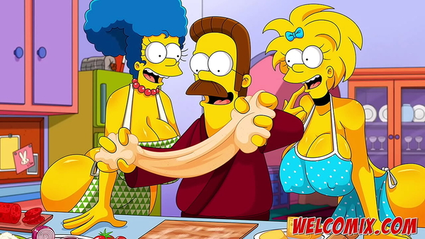 Flandis Fucking The Simptoons Hotties Pepperoni Pizza The Simptoons [Cartoon, The Simpsons]