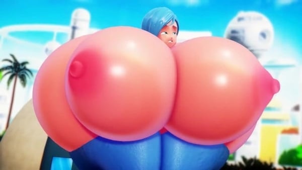 Bulma Hourglass Giant Inflation Imbapovi [Breast expansion, Dragon Ball]