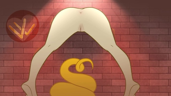 Girl Gets Fucking in the Wall With Huge (anal and Cum Scene) [Hentai, Tentacle]
