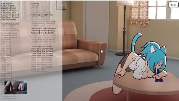 Nicoles Risky Job - Milf Catgirl Gumball Nicole Usando Um Dildo Em Live Stream Hentai Game [Cartoon, Games, Hentai]