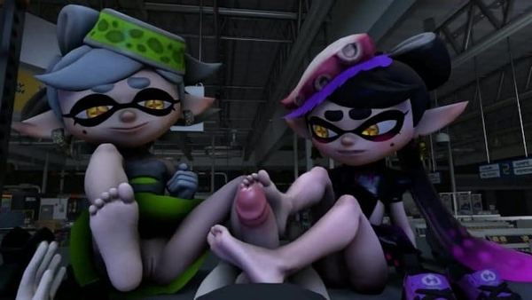 Callie Y Marie Footjob Splatoon [Splatoon]