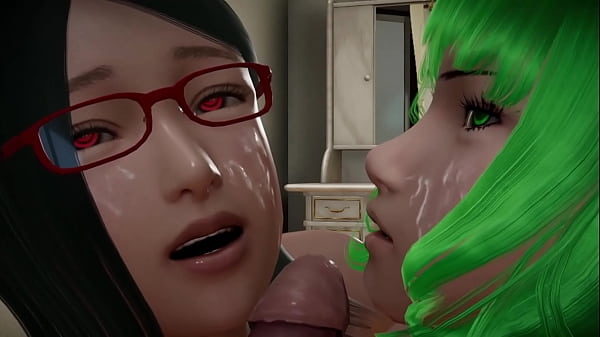 Sarada and Tatsumaki Threesome Double Oral Full Video 6M [Naruto, One punch man]