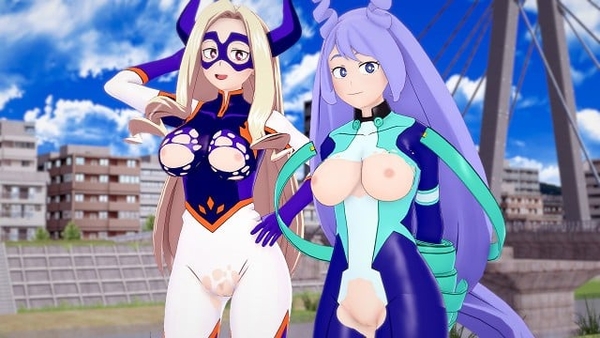 My Hero Academia Nejire And Mt Lady Get Creampied Threesome POV Hentai [My hero academia]