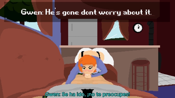 Gwen and Ben have a quickie while Gramps is gone Spanish Sub [2D, Ben 10]
